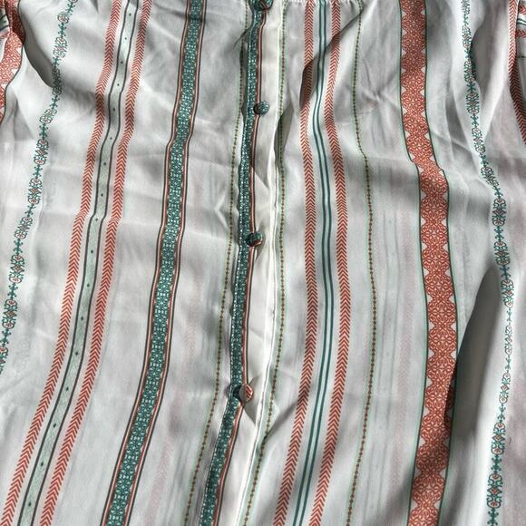 Torrid 4 ( 26) (4X) scoop neck tunic, stripe buttons down the back - Picture 7 of 9